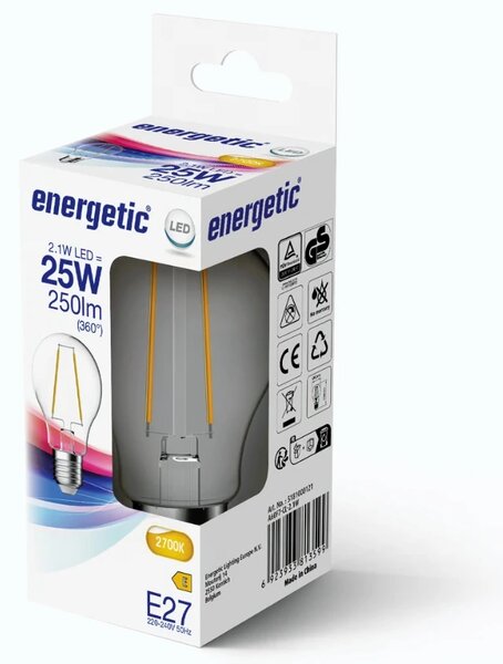 Nordlux Transparentní LED žárovka A60 E27 2,1W