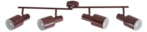 Stropní lampa Lindby, Ovelia, stmívatelné, Červená, Obývací pokoj, Kov, Moderní