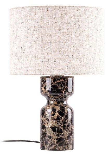 Stolní lampa Lucande, Marcella, Béžová, Obývací pokoj, Tkanina / Textil, Moderní