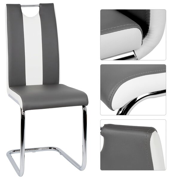 Jídelní židle - sada 4 kusů - jídelní set - designové židle - židle z umělé kůže - židle bez područek