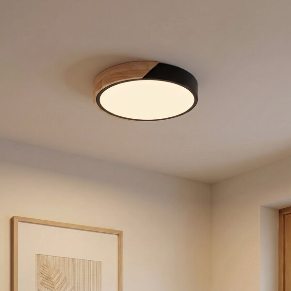 Stropní lampa PRIOS, Lynorri, Černá, Obývací pokoj, Plast, Moderní