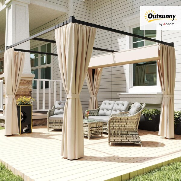 Pergola – Zahradní altán – Krytá terasa – Sluneční clona – Samostatná konstrukce – Výsuvná střecha – Kovová konstrukce