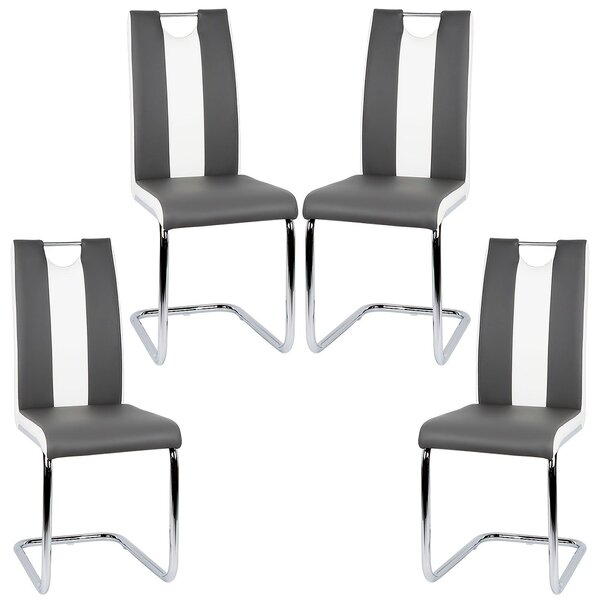 Jídelní židle - sada 4 kusů - jídelní set - designové židle - židle z umělé kůže - židle bez područek