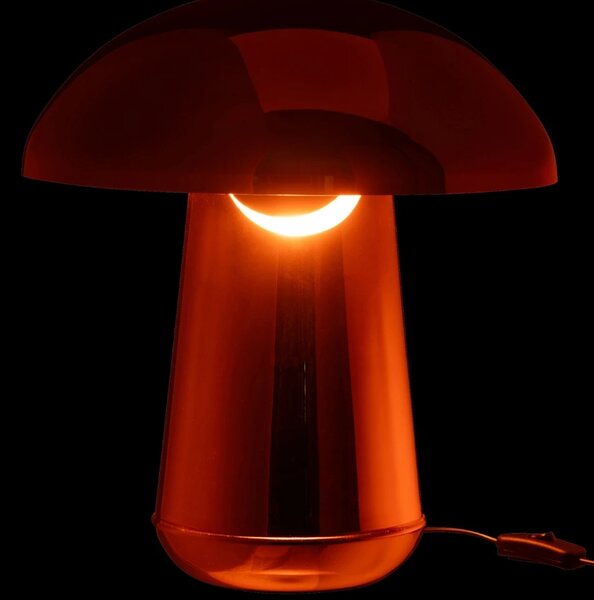 Měděná kovová stolní lampa J-line Mushroom