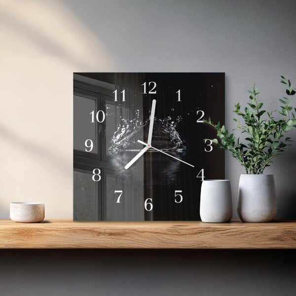 Skleněné hodiny Voda zskb-30x30-00058838