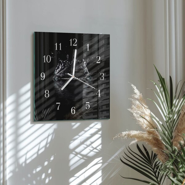 Skleněné hodiny Voda zskb-30x30-00058838