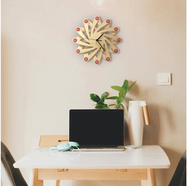 Designové nástěnné hodiny 001.09.001 Ardeola 29cm