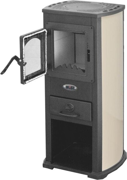 Krbová kamna BLIST Berna Lux G, 6 kW, krémová