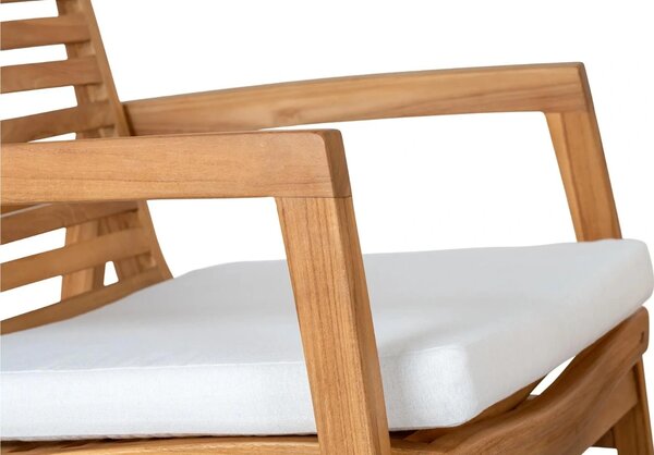 Nordic Living Teakový zahradní set lavice, dvou křesel a stolku Santander