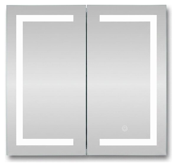 SensaHome zrcadlová skříňka s LED osvětlením - Koupelnová skříňka - 3 barvy LED - 60 x 65 cm