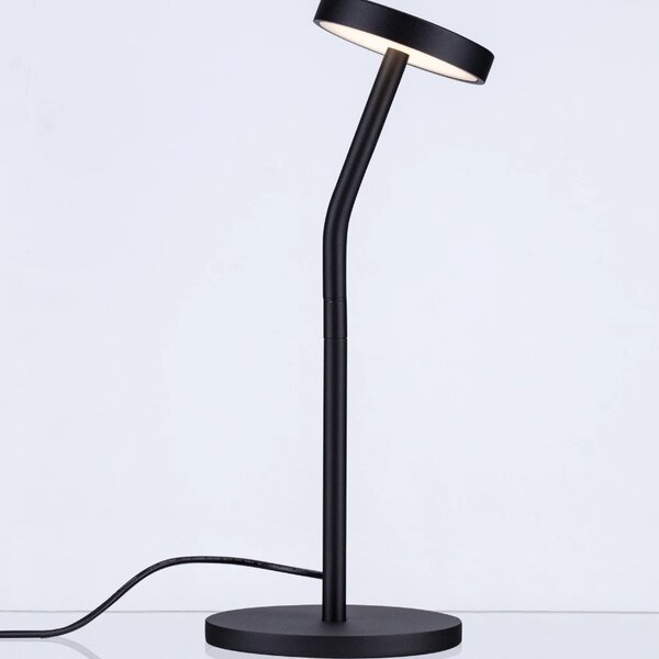 Černá kovová stolní LED lampa Nova Luce Logos