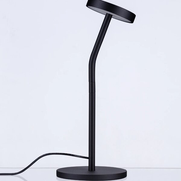 Černá kovová stolní LED lampa Nova Luce Logos