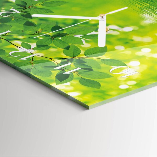 Skleněné hodiny Listy zskb-30x30-00082310