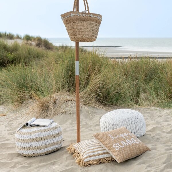 Bílý puf J-Line Vaskuti 50 cm