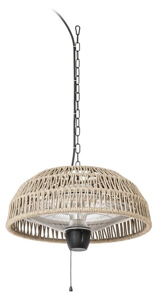 Terasový ohřívač Calenza, béžový, Ø 50 cm, 1 500 W, hliník – Lucande Lucande, Calenza, Béžová, Kov, Moderní