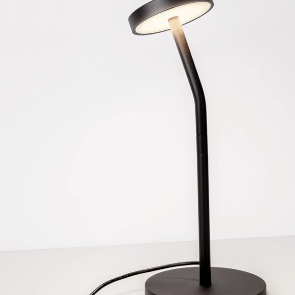 Černá kovová stolní LED lampa Nova Luce Logos