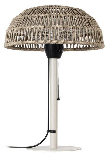 Stolní terasový ohřívač Calenza, béžový, výška 70 cm, 1 500 W, hliník – Lucande Lucande, Calenza, Béžová, Kov, Moderní