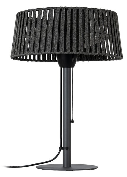 Stolní terasový ohřívač Pyravo, černý, hliník, výška 70 cm, IP44 – Lucande Lucande, Pyravo, Černá, Kov, Moderní