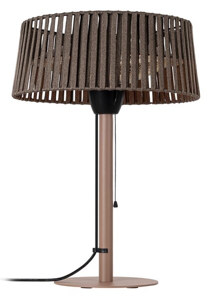 Stolní terasový ohřívač Pyravo, hnědý, hliník, výška 70 cm, IP44 – Lucande Lucande, Pyravo, Hnědá / Rezavá, Kov, Moderní