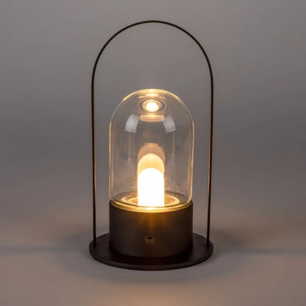Černá kovová stolní LED lampa ZUIVER SMARTY