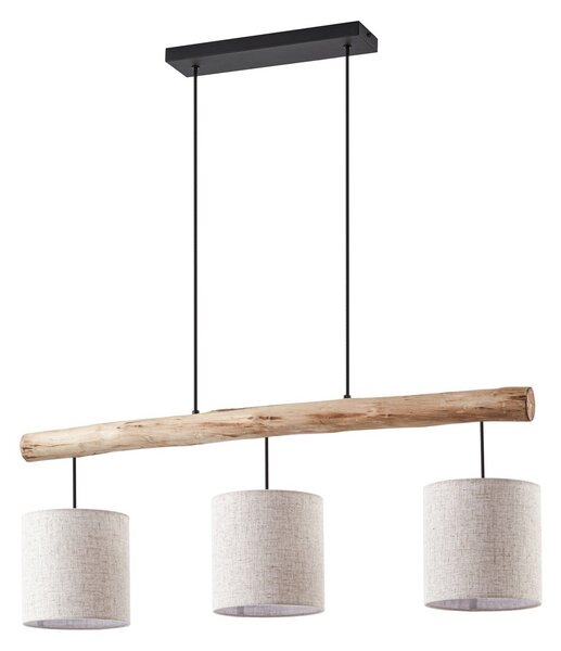 Závěsná svítidlo Lucande, Jorvan, stmívatelné, Bílá, Jídelna, Tkanina / Textil, Moderní