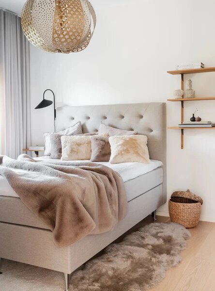 Skinnwille Home Collection Pléd Fluffy, umělá kožešina, taupe, 120x180 cm