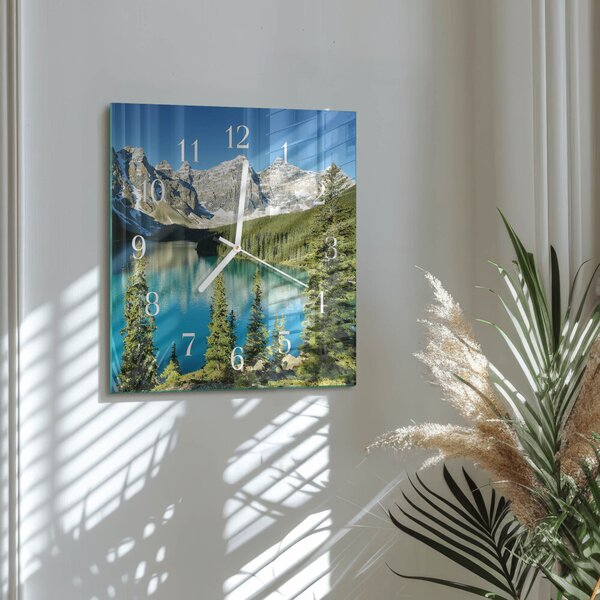 Skleněné hodiny Horská příroda zskb-30x30-00085880