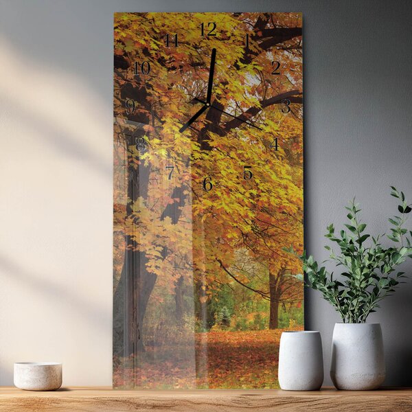 Skleněné hodiny vertikální Strom zsppc-30x60-00171353
