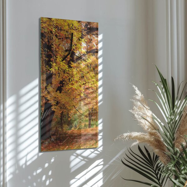 Skleněné hodiny vertikální Strom zsppc-30x60-00171353
