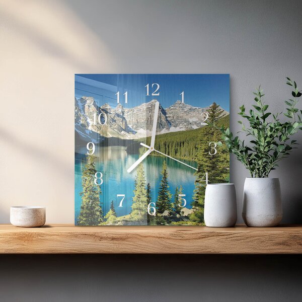 Skleněné hodiny Horská příroda zskb-30x30-00085880