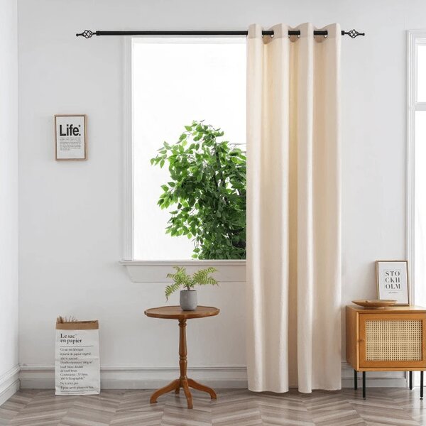 Zatemňovací závěs DUNES VELVET 140x250 cm, krémový Zavěšení: Kovové kroužky