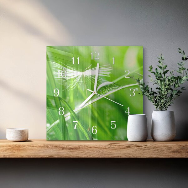 Skleněné hodiny Tráva zskb-30x30-00081067