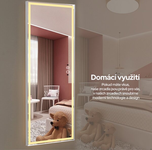 Zrcadlo do šatny s LED osvětlením 145x45 cm LZ1