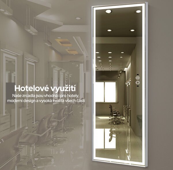 Zrcadlo do šatny s LED osvětlením 145x45 cm LZ1