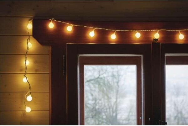 LED venkovní řetěz 40xLED/9m IP44 teplá bílá