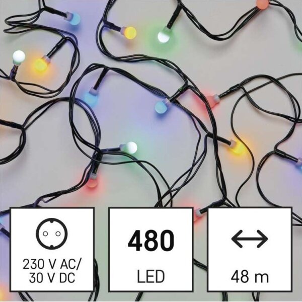 LED venkovní řetěz 480xLED/53m IP44 multicolor