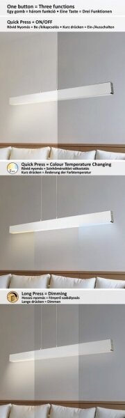 Rabalux 6670 - LED Stmívatelný lustr na lanku TITHANIA LED/24W/230V 120 cm
