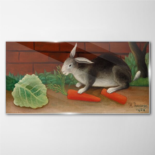 Obraz na skle Obraz na skle Mrkev zvířecí králík