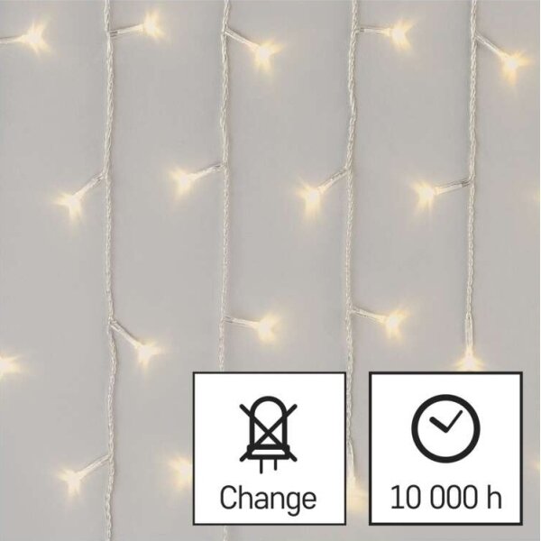 LED venkovní řetěz 300xLED/8 módů 10m IP44 teplá bílá + dálkové ovládání