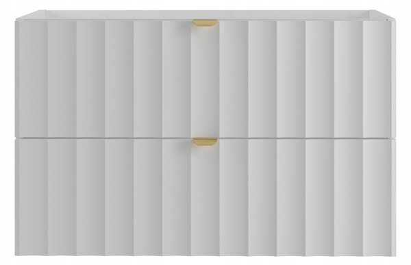 Skříňka pod umyvadlo Megstyl závěsná 2 zásuvky 80 cm bílá matná MDF