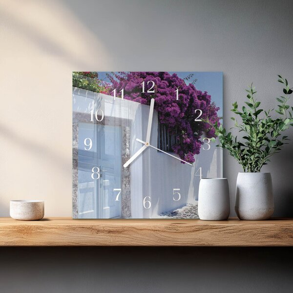 Skleněné hodiny Domácí květiny zskb-30x30-00082885