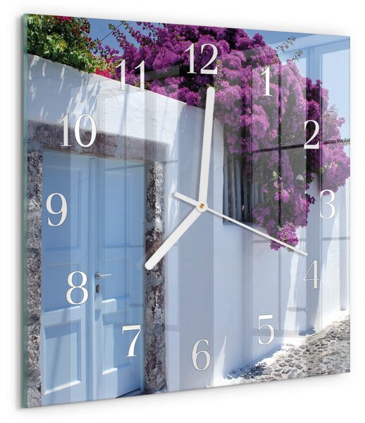 Skleněné hodiny Domácí květiny zskb-30x30-00082885