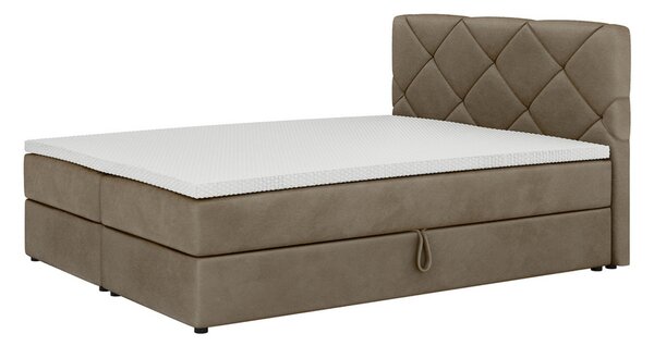 Čalouněná postel boxspring KROSS + topper, 180x200, itaka 48