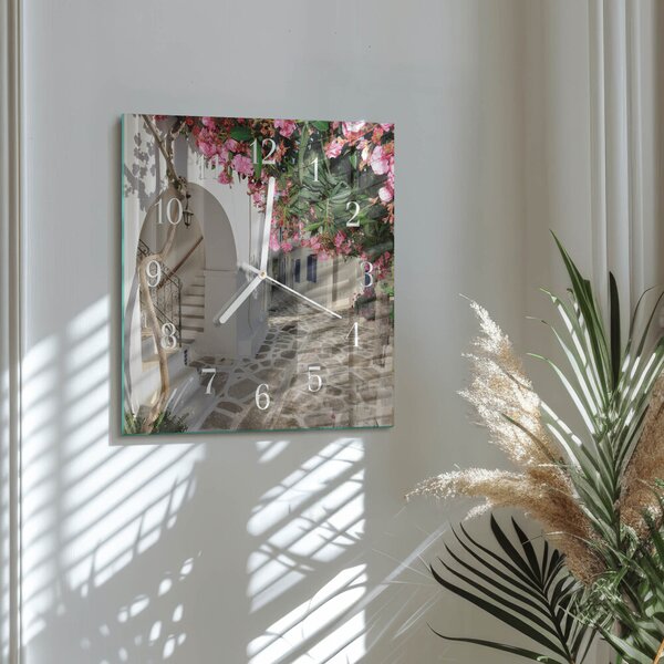 Skleněné hodiny Květinová alej zskb-30x30-00082736