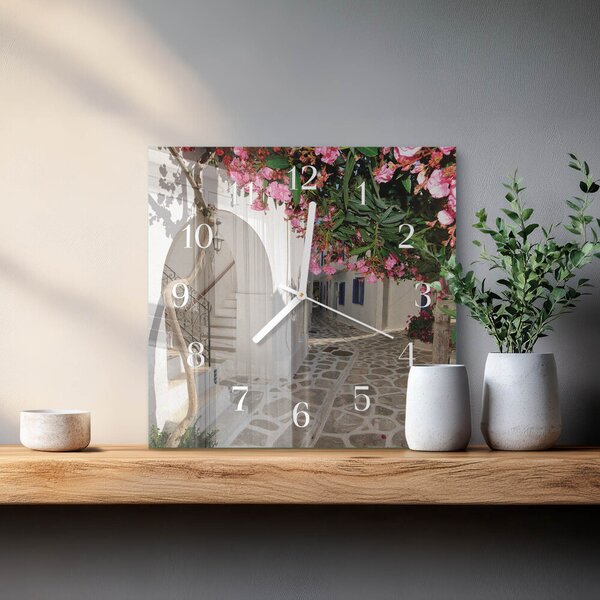 Skleněné hodiny Květinová alej zskb-30x30-00082736