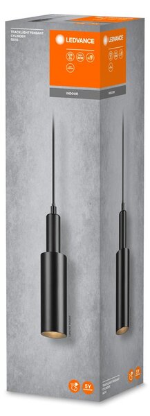 Lustr černý GU10 TRACKLIGHT PENDANT CYLINDER