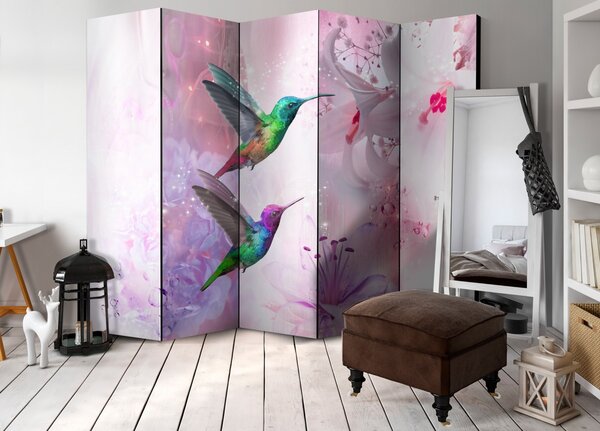 Murando DeLuxe Paraván barevní kolibříci Velikost: 225x172 cm