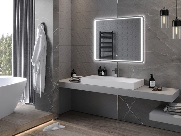 Mexen Zusa, LED koupelnové zrcadlo s podsvícením 100x80 cm, 6000K, ochrana proti zamlžování, 9808-100-080-611-00