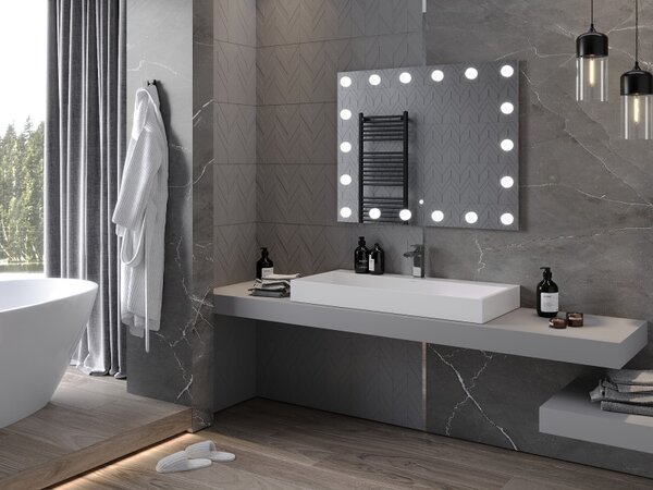 Mexen Dona, LED koupelnové zrcadlo s podsvícením 100 x 80 cm, 6000K, ochrana proti zamlžování, 9818-100-080-611-00
