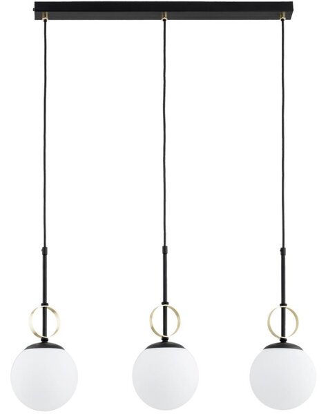 Lustr na lanku DORENA 3xE14/10W/230V černá/zlatá
